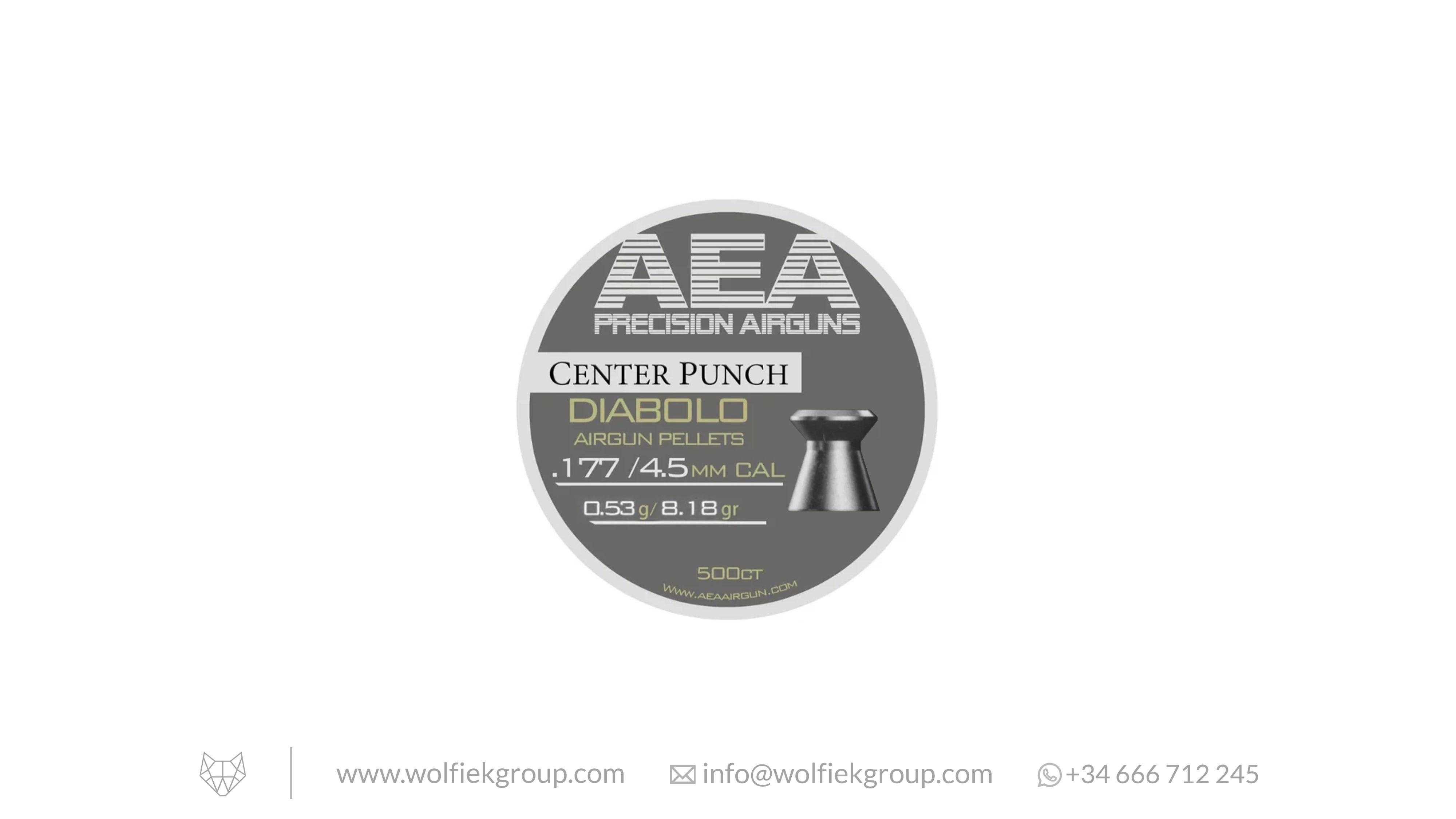 AEA Center Punch Diabolo Pellets - Cal .177 (4.5mm) | 0.53g (8.18gr)