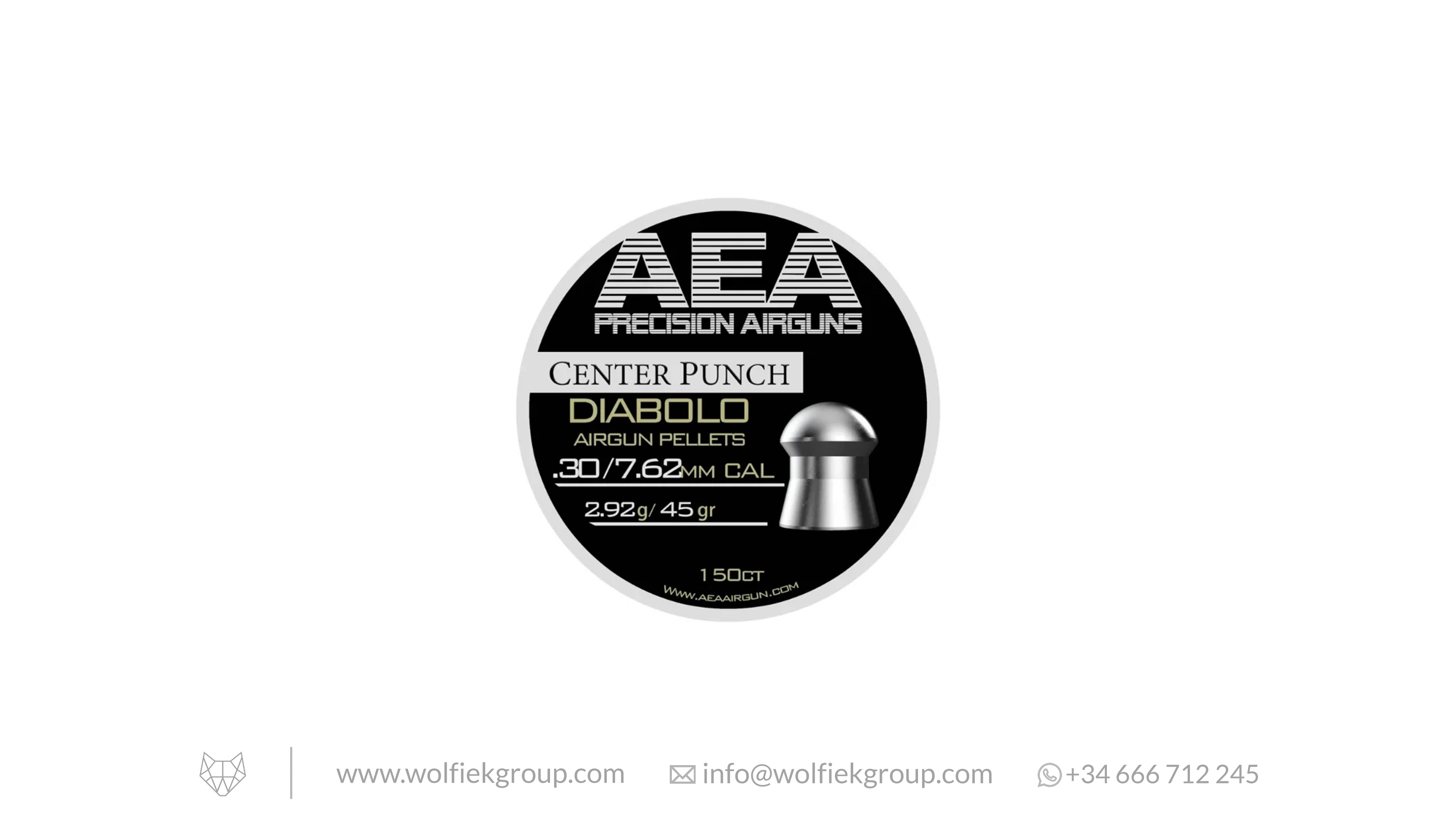 AEA Center Punch Diabolo Pellets - Cal .30 (7.62mm) | 2.92g (45gr)