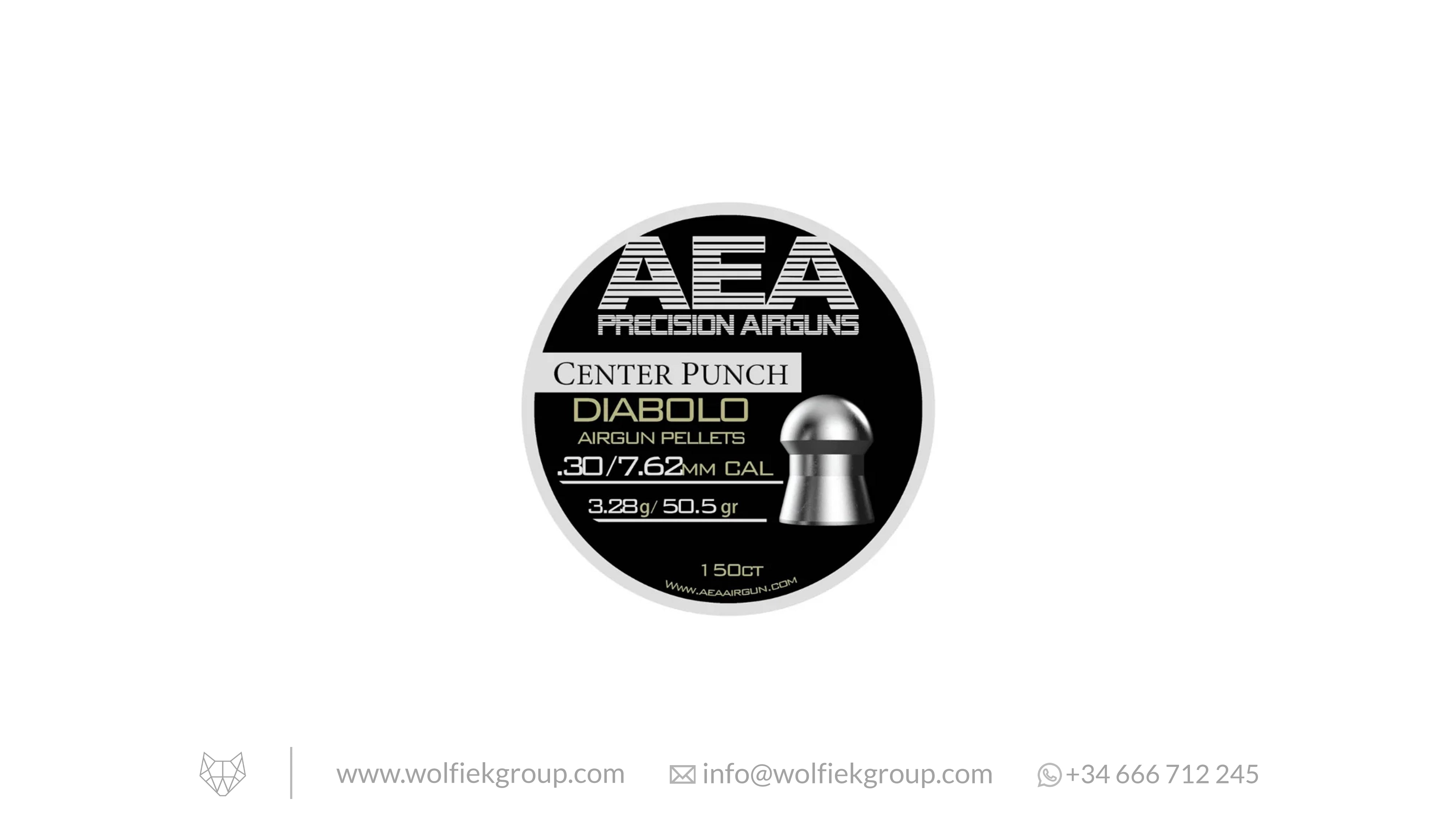 AEA Center Punch Diabolo Pellets - Cal .30 (7.62mm) | 3.28g (50.5gr)