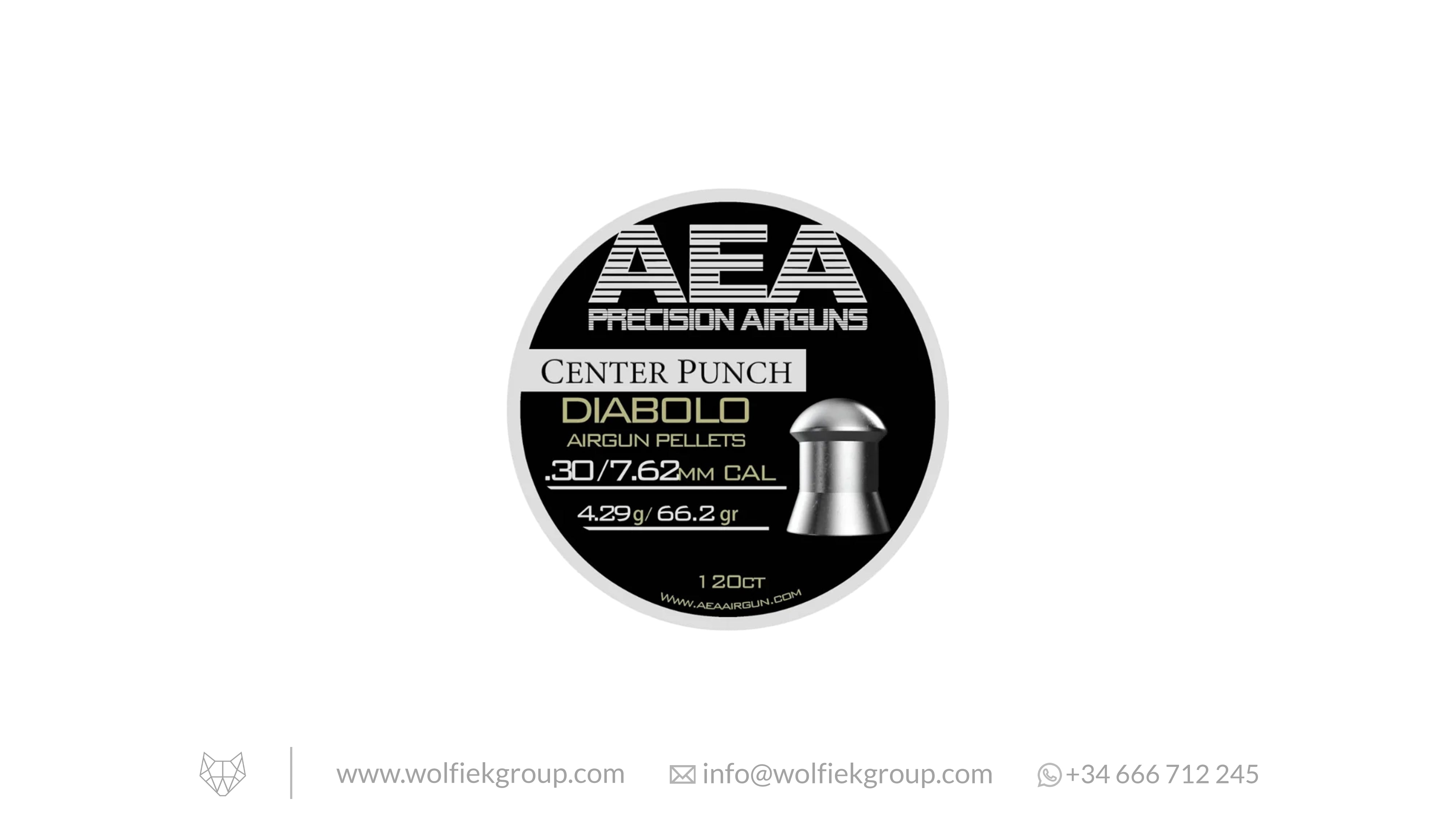 AEA Center Punch Diabolo Pellets - Cal .30 (7.62mm) | 4.29g (66.2gr)