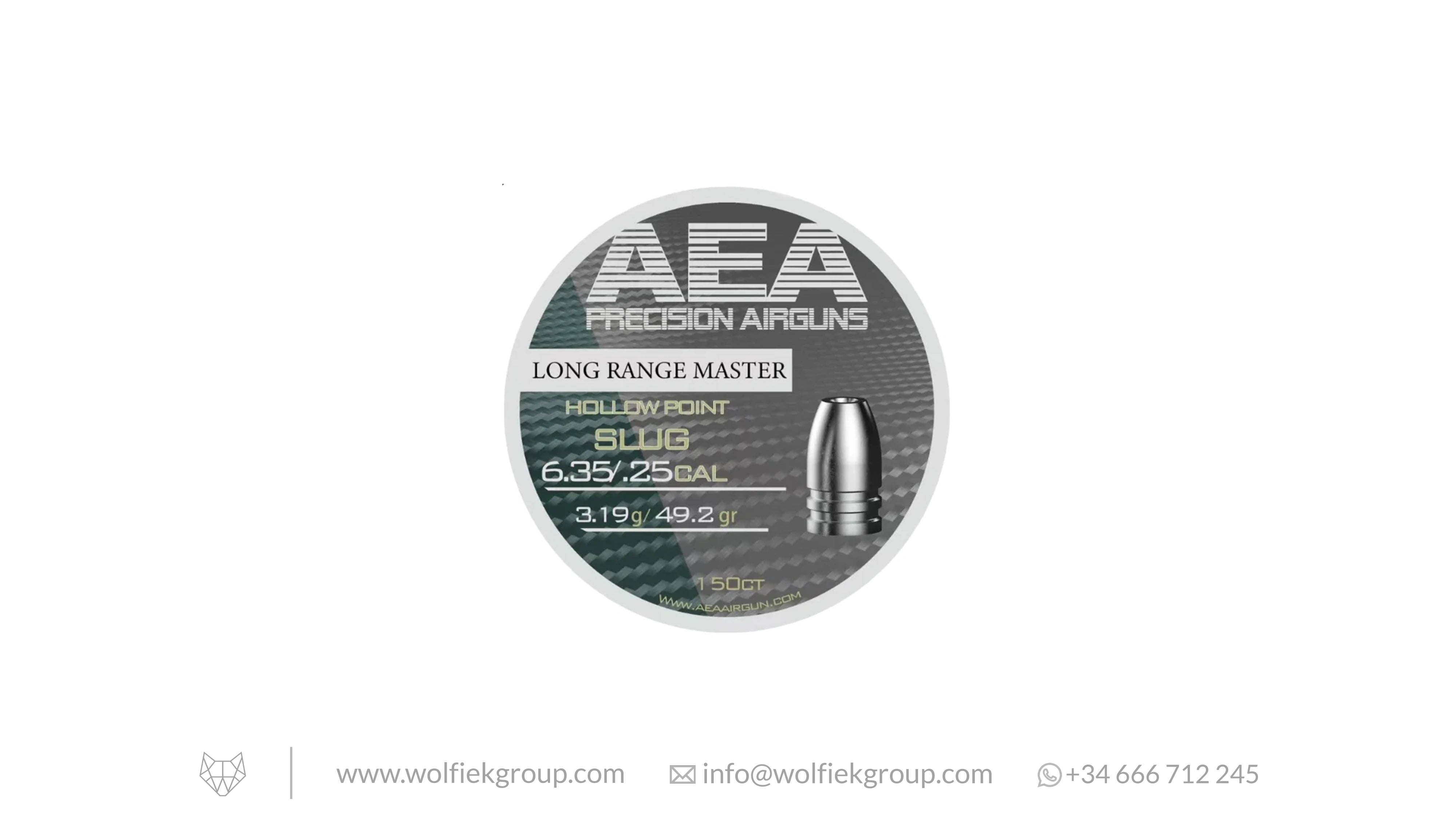 AEA Long Range Master Hollow Point Slugs - Cal .25 (6.35mm) | 3.19g (49.2gr)