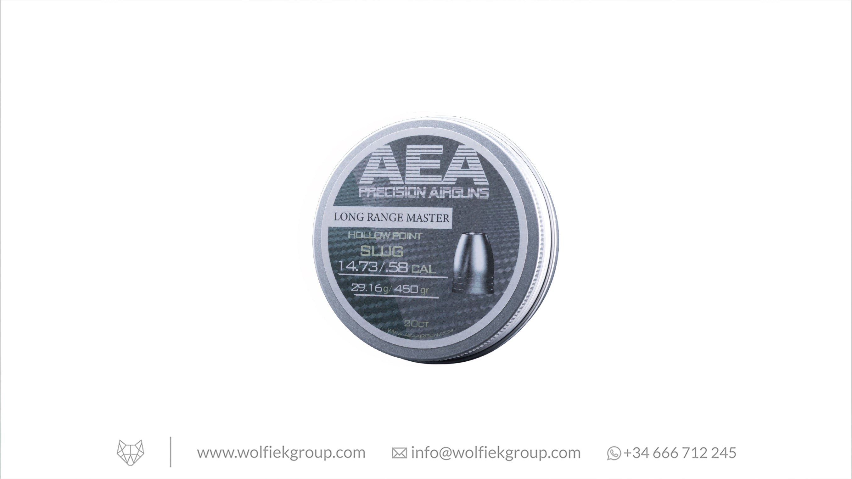 AEA Long Range Master Hollow Point Slugs - Cal .58 (14.73mm) - 29.16g (450gr)