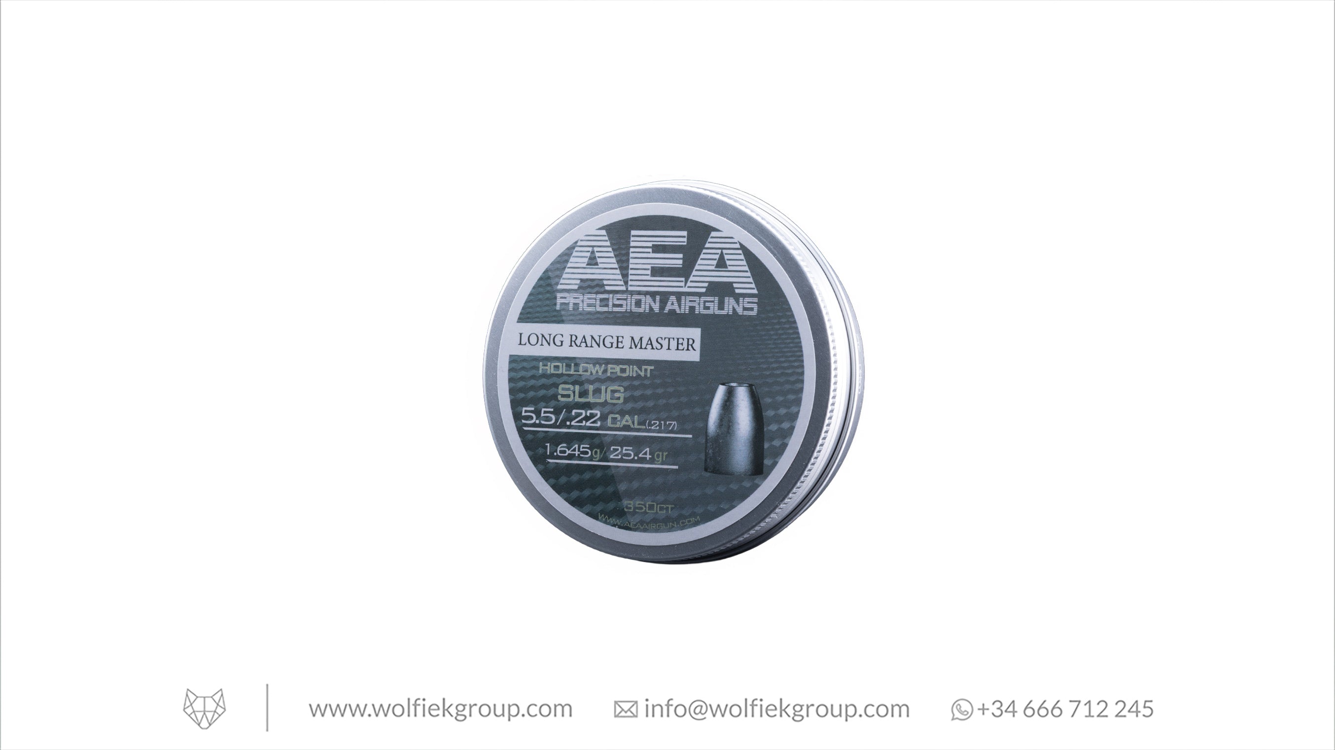 AEA Long Range Master Hollow Point Slugs - Cal .22 (5.5mm) - 1.645g (25.4gr)