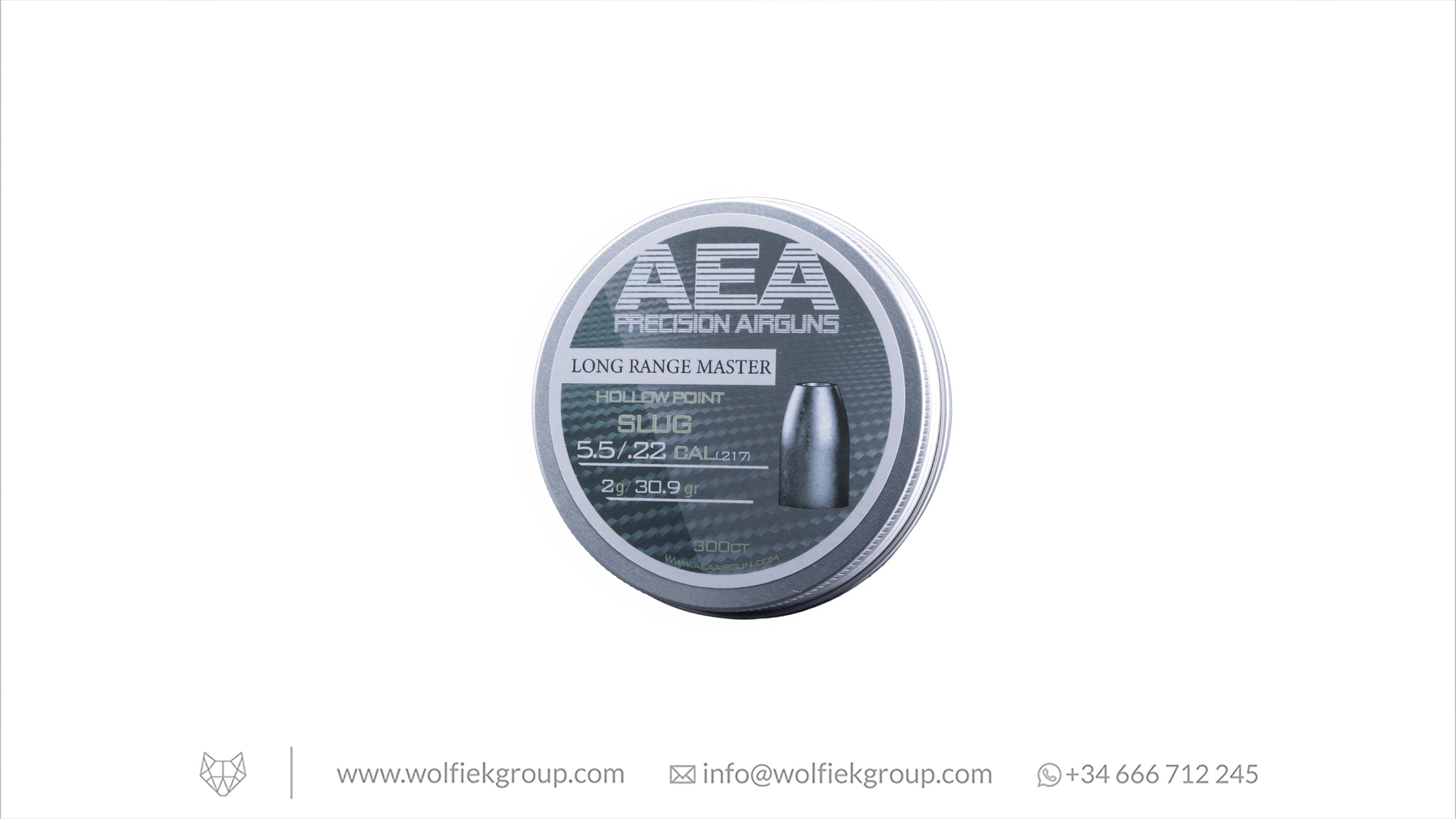 AEA Long Range Master Hollow Point Slugs - Cal .22 (5.5mm) - 2g (30.9gr)
