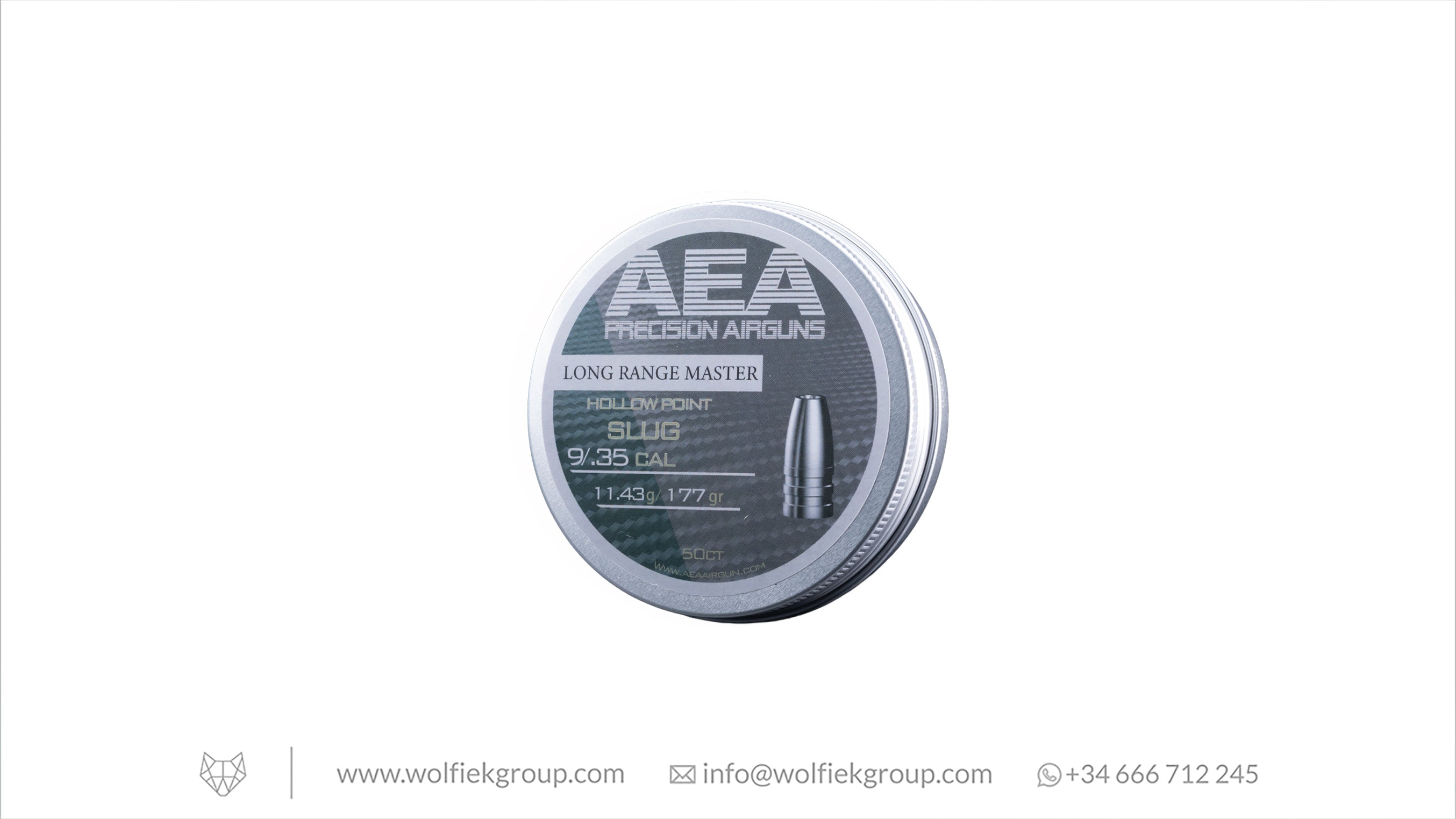 AEA Long Range Master Hollow Point Slugs - Cal .35 (9mm) - 11.43g (177gr)
