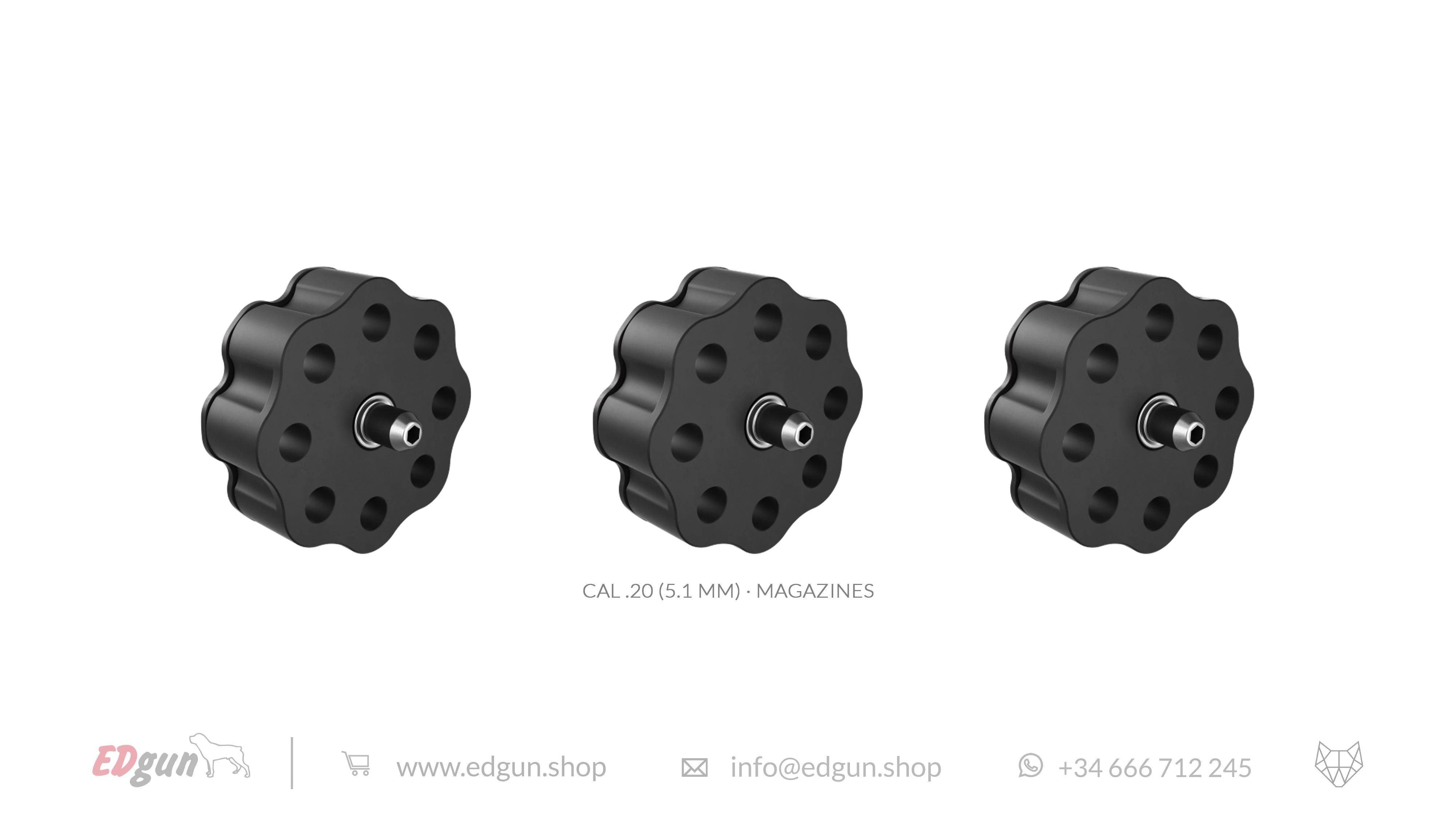 Metal Magazines for Leshiy 2 PCP Air Rifle - Optimized for Slugs