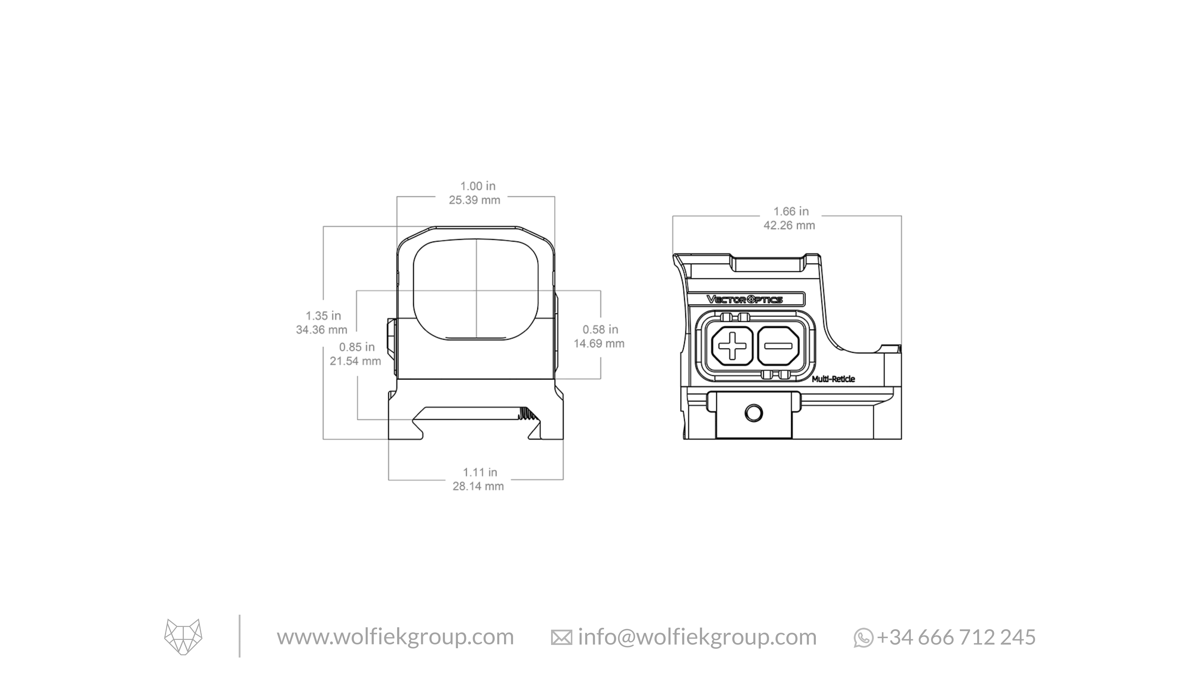 Vector Optics Frenzy MRT Aspheric Lens Red Dot Sight - FA 1x17x20 EDC