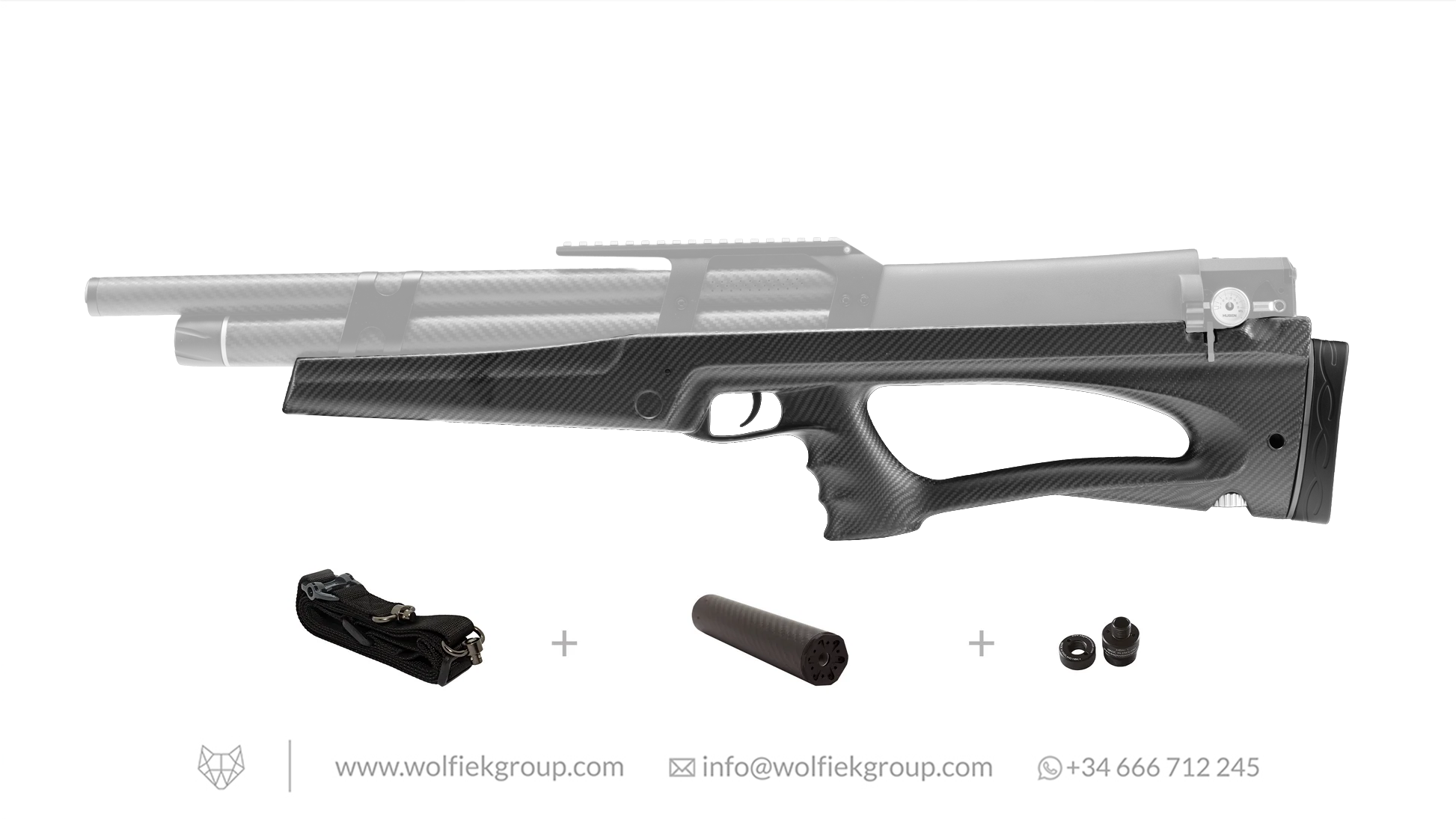 Wolfiek Carbon Fiber Stock for K1 Air Rifle