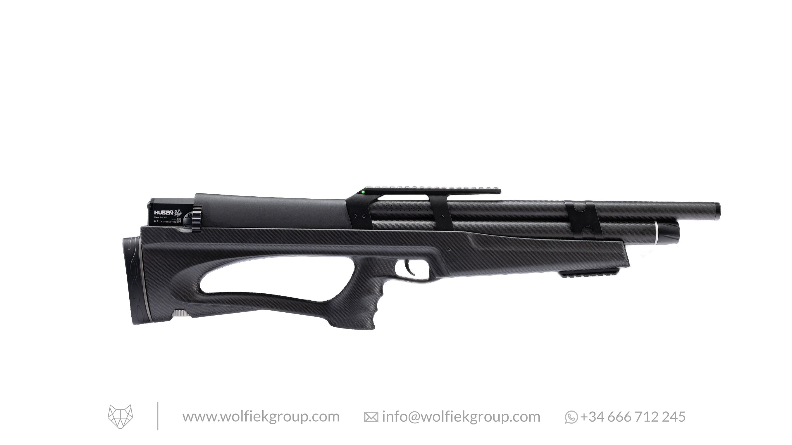Wolfiek Huben K1 Lite Carbon Fiber Air Rifle - Cal .30 (7.62mm)