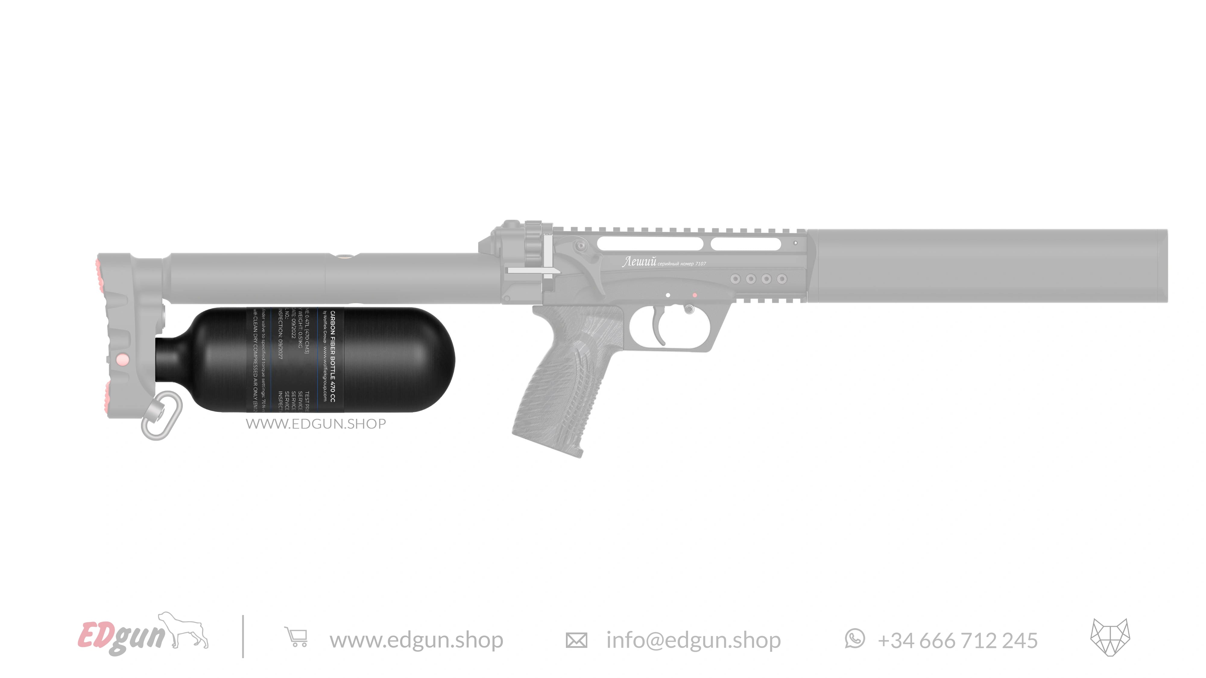 EDgun Carbon Fiber Bottle 470cc