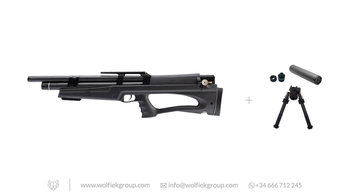 Wolfiek Huben K1 Lite Carbon Fiber Air Rifle · .177 Cal (4.5mm)