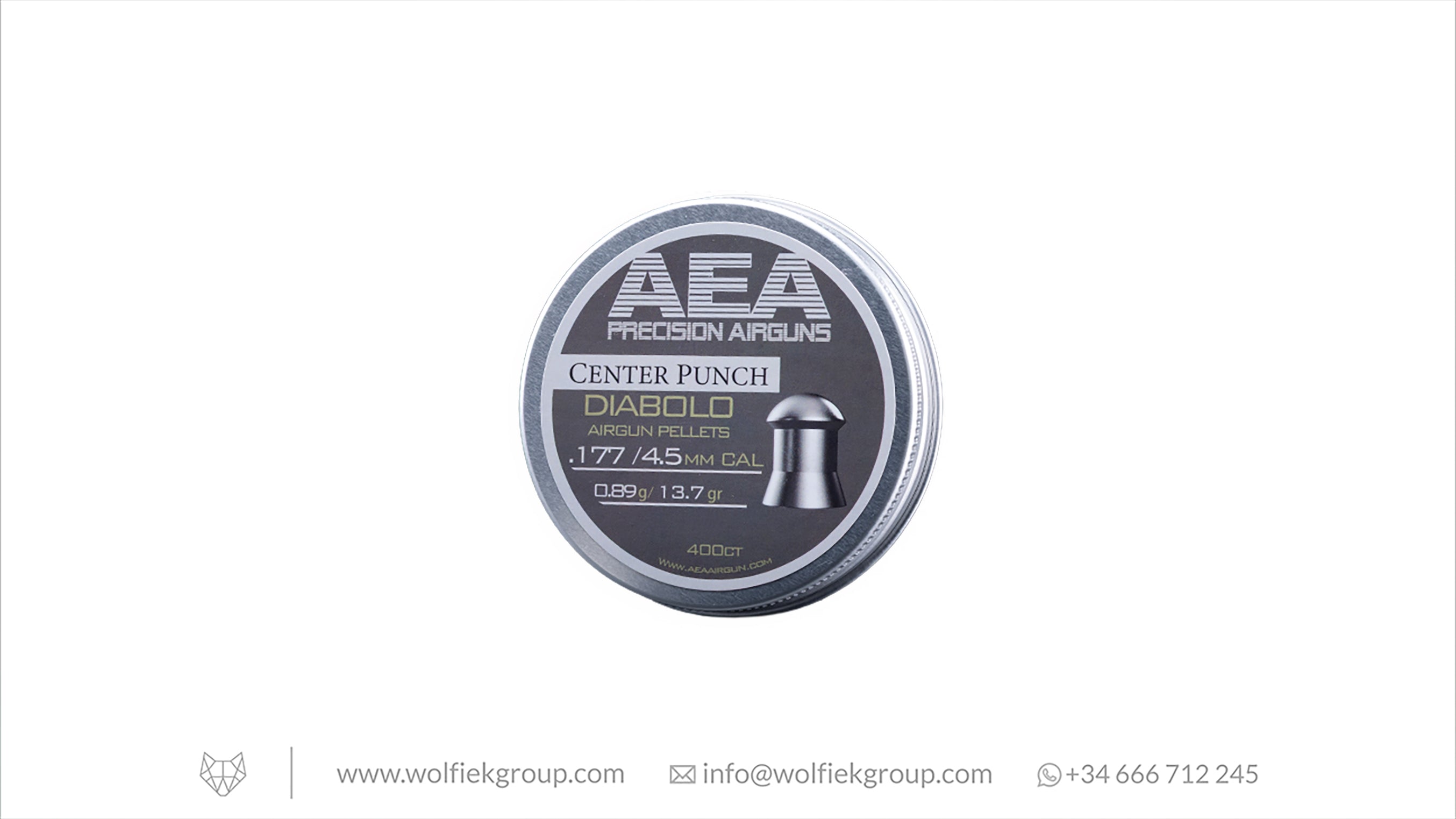 AEA Center Punch Diabolo Pellets · Cal .177 (4.5mm) · 0.89g (13.7gr)