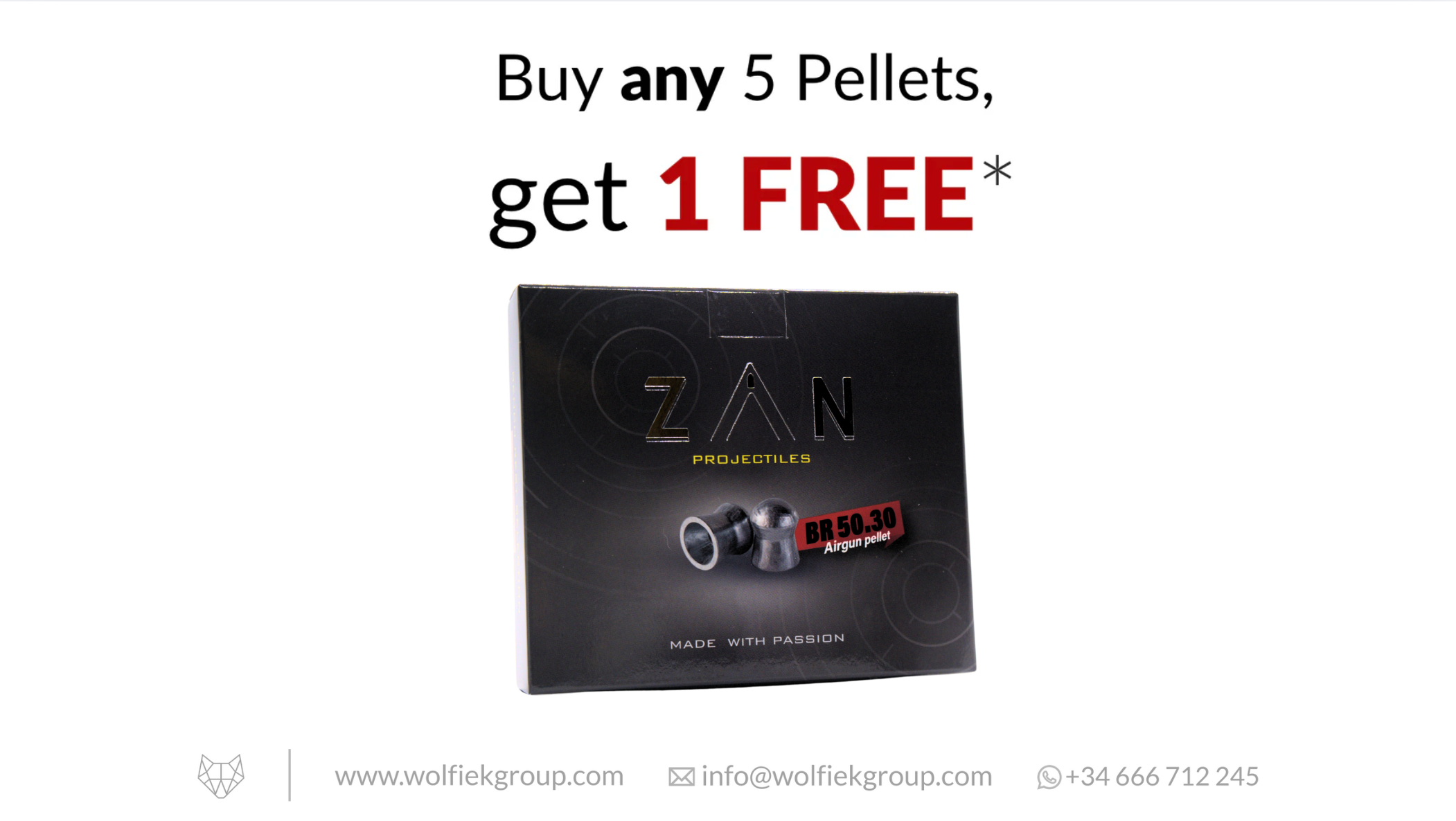 Zan Projectiles · BR50 Pellets · Cal .30 (7.62mm)