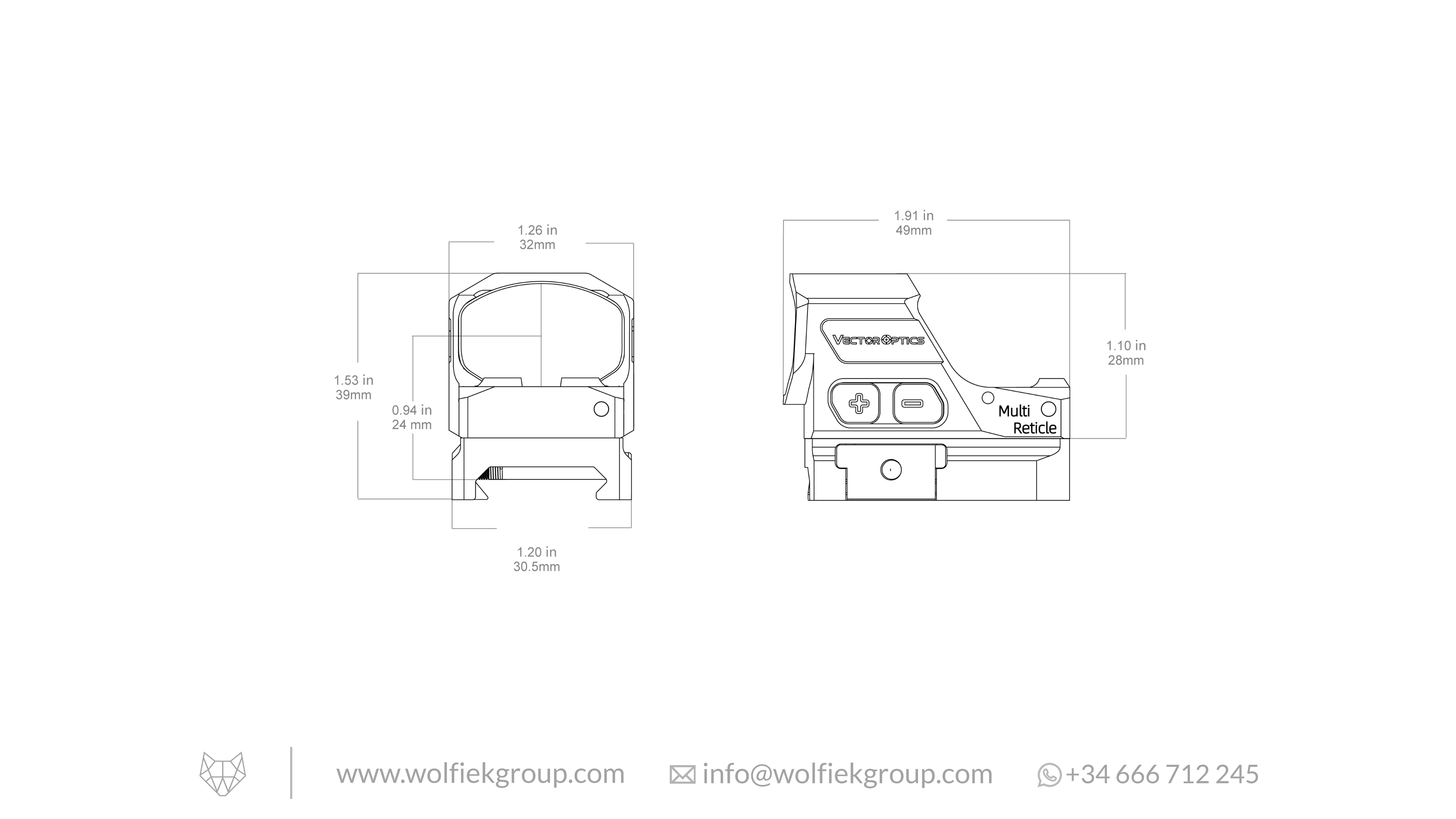 Vector Optics Frenzy Flex Titanium Red Dot Sight - 1x19x28 GenII