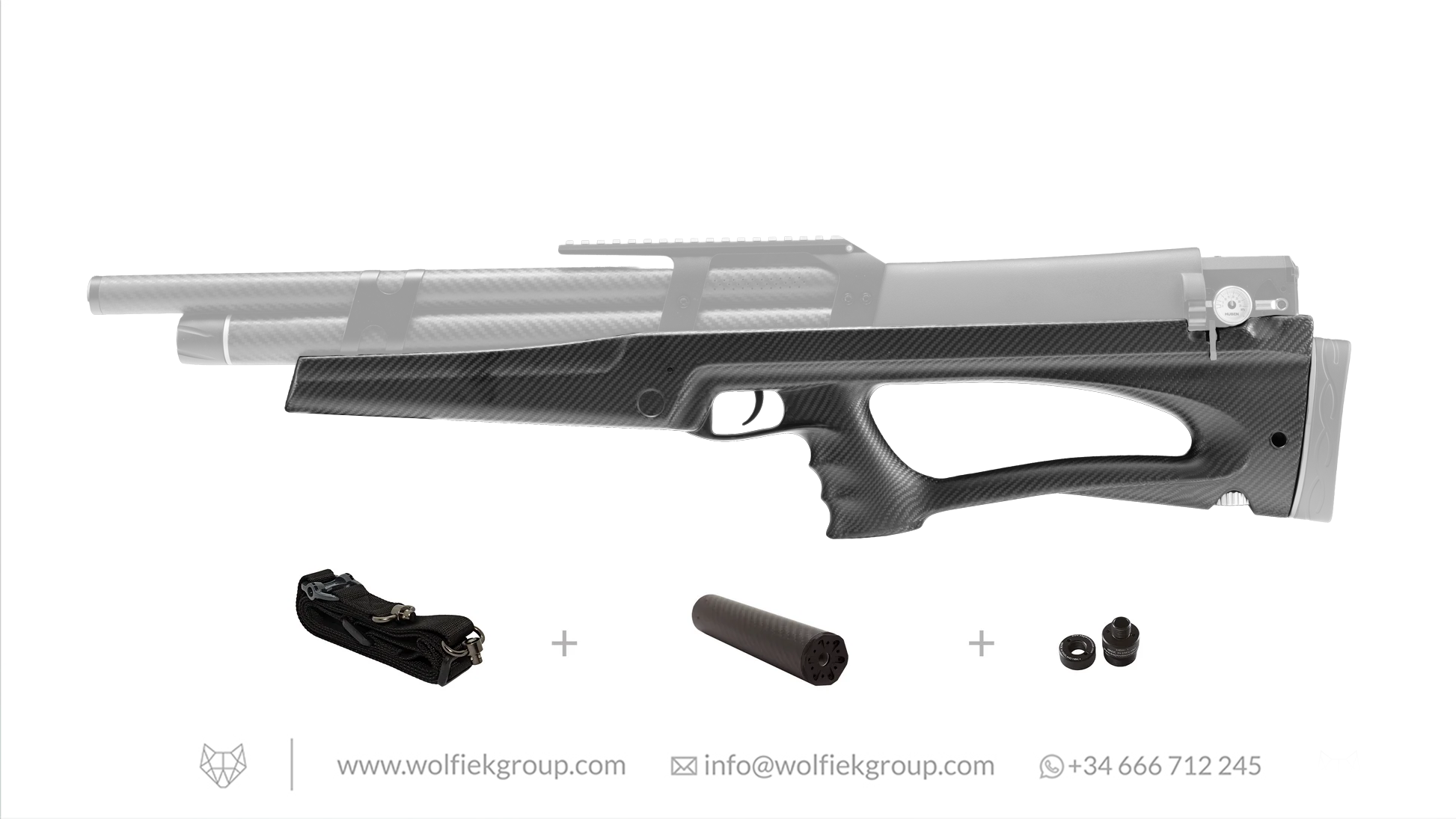 Wolfiek Carbon Fiber Stock for K1 Air Rifle