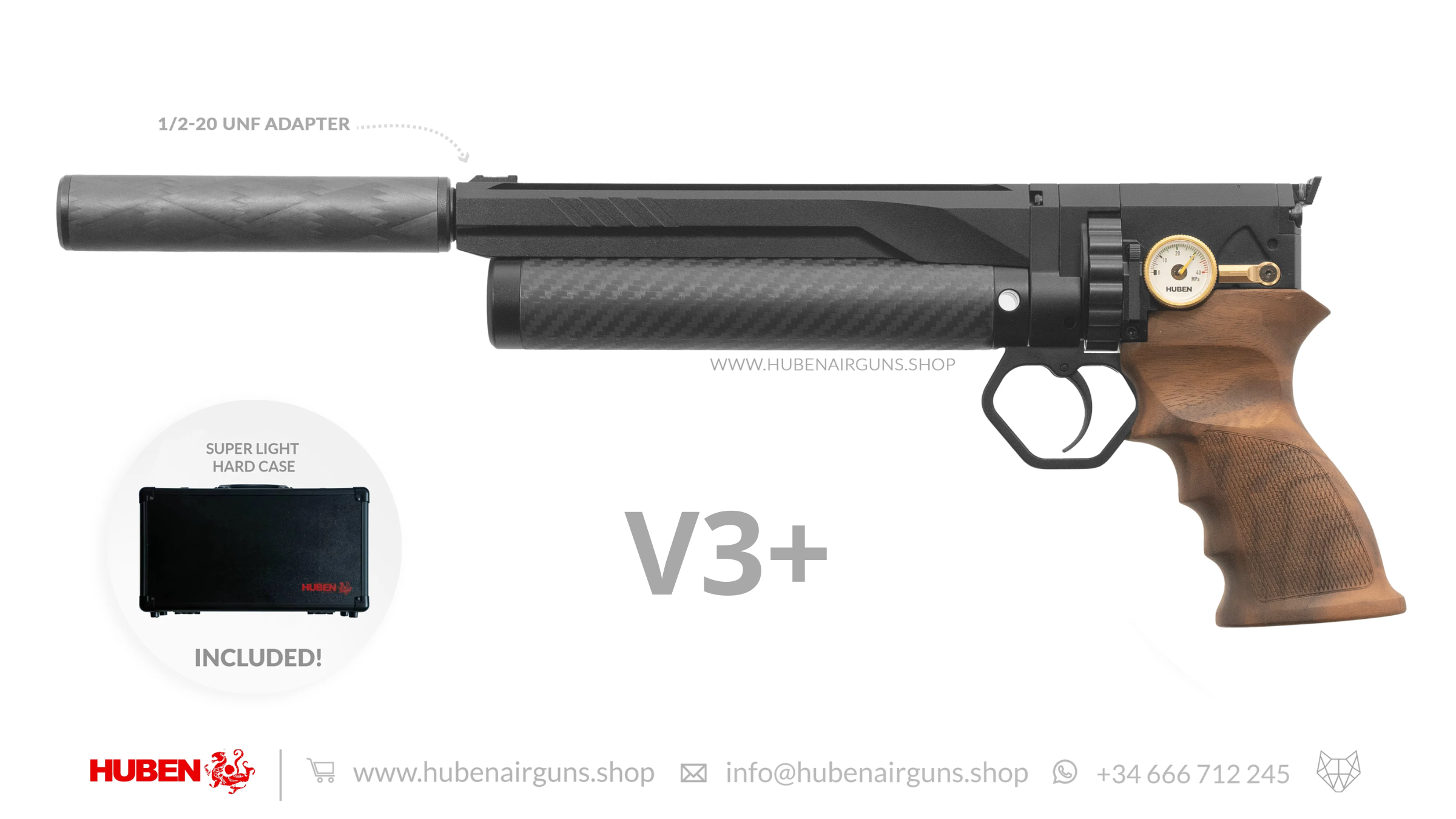 Huben GK1 Air Pistol (V3+) - Cal .30 (7.62mm) - Pre-Order