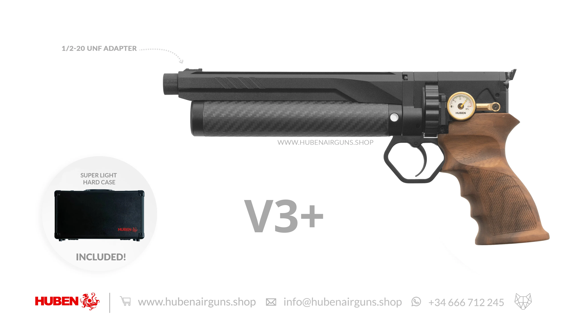 Huben GK1 Air Pistol (V3+) - Cal .30 (7.62mm) - Pre-Order
