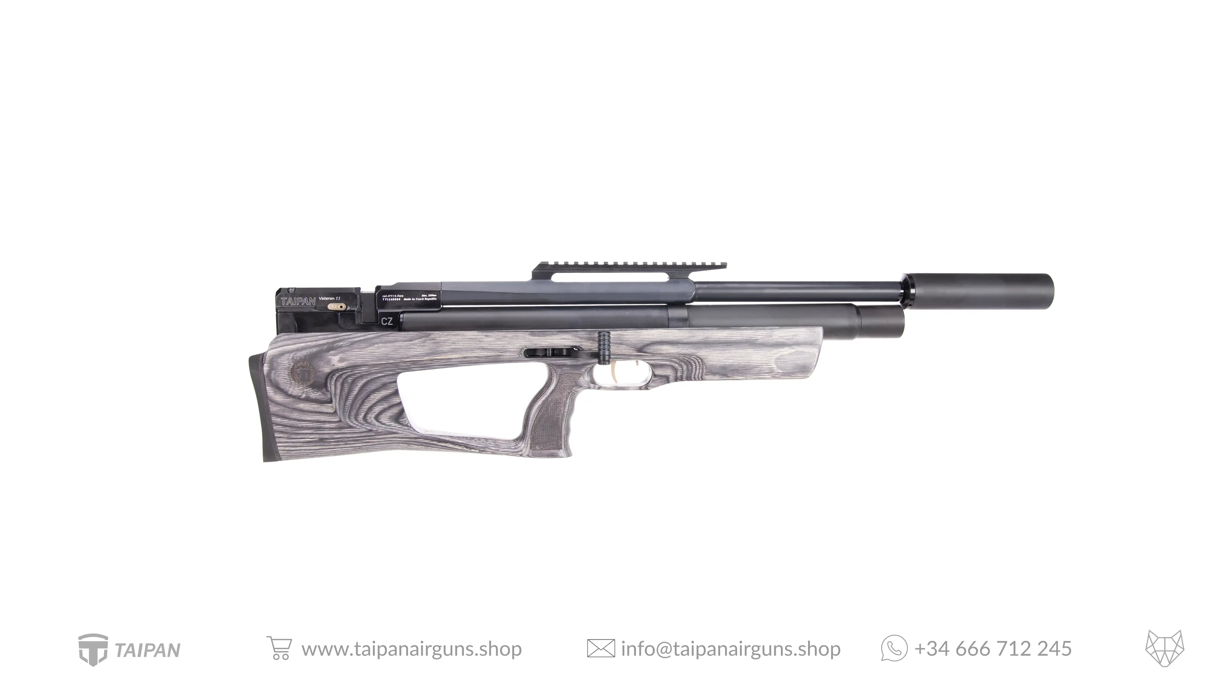 Taipan Veteran II PCP Air Rifle – 550mm Laminate Grey