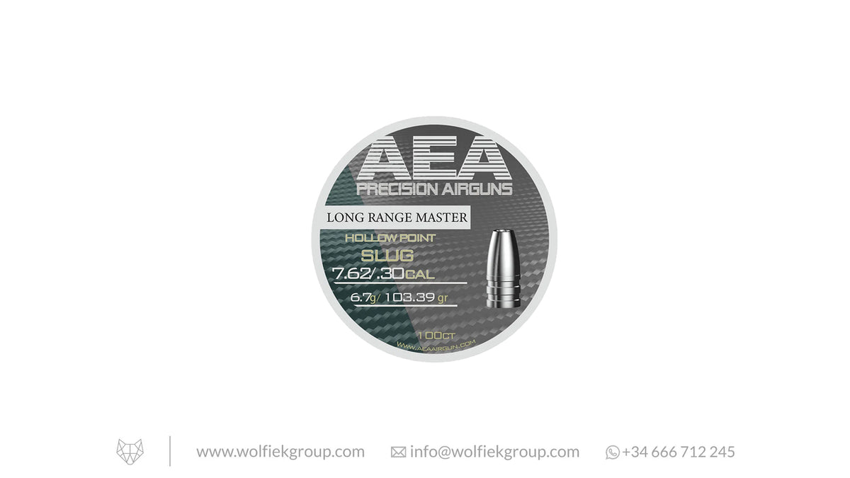 AEA Long Range Master Hollow Point Slugs - Cal .30 (7.62mm) - 6.7g (103.39gr)