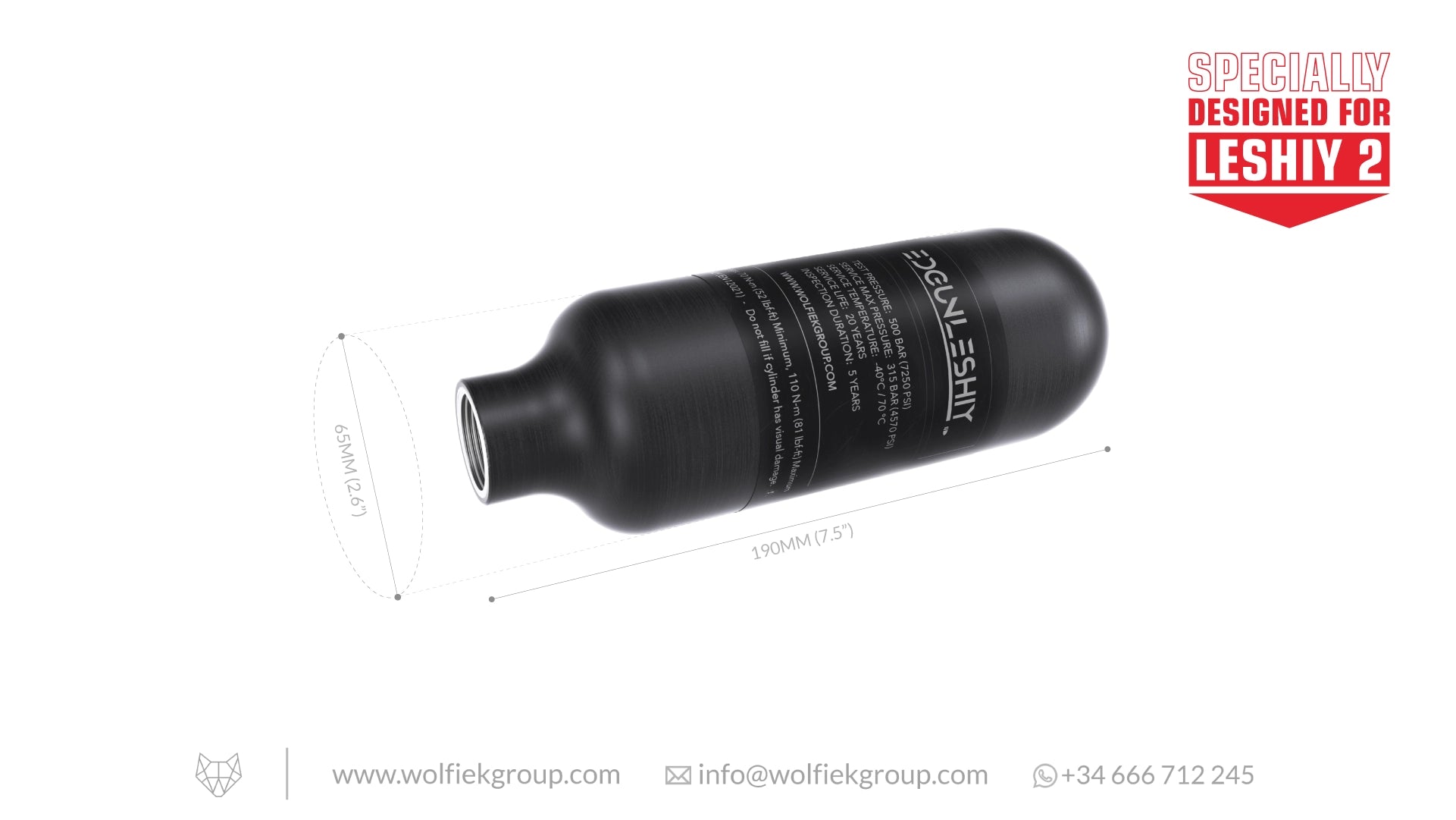 EDgun Carbon Fiber Bottle 350cc